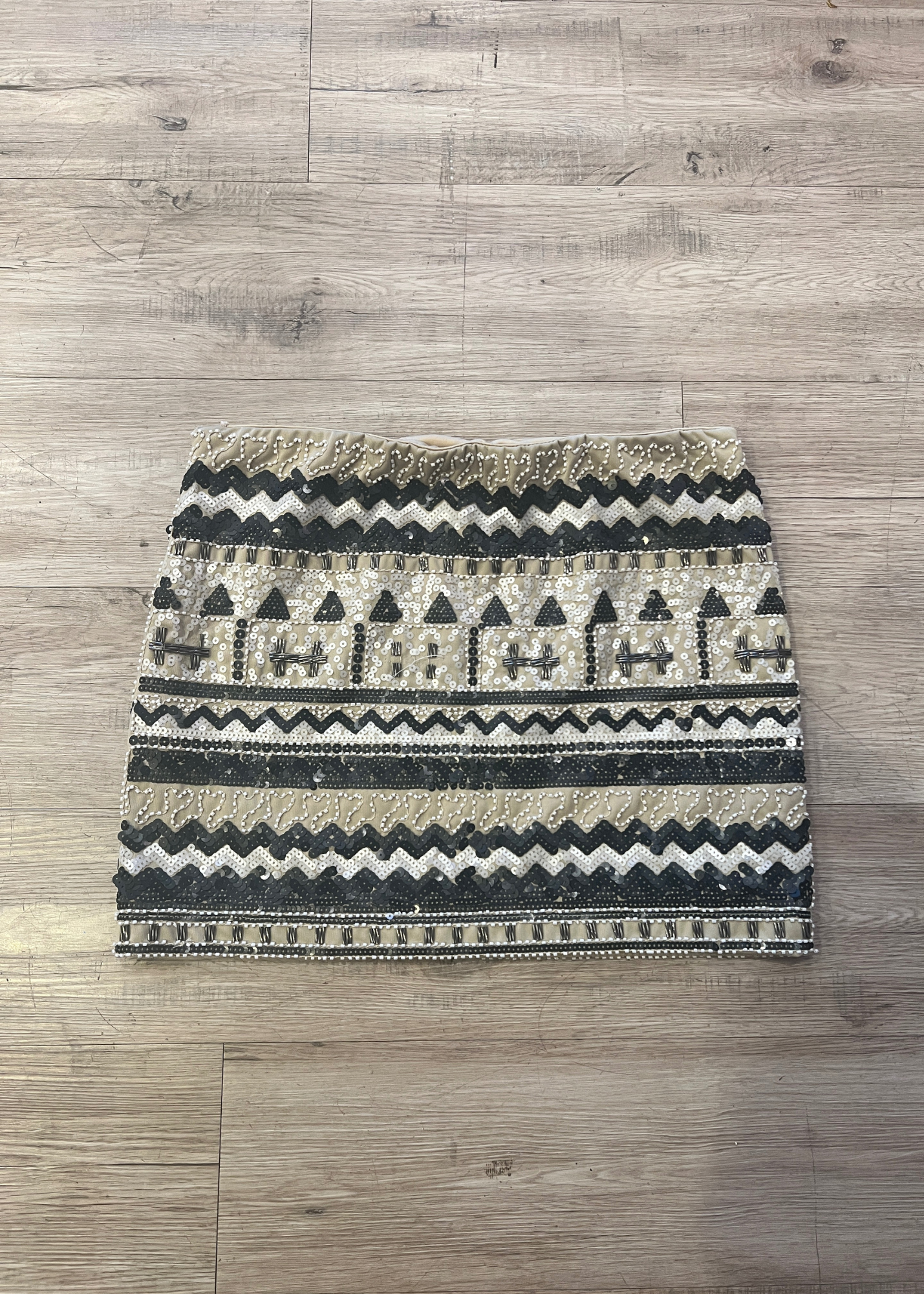 Vintage Michel USA Beaded Mini Skirt