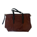 Vintage Fossil Burgundy Genuine Leather Tassel Bag