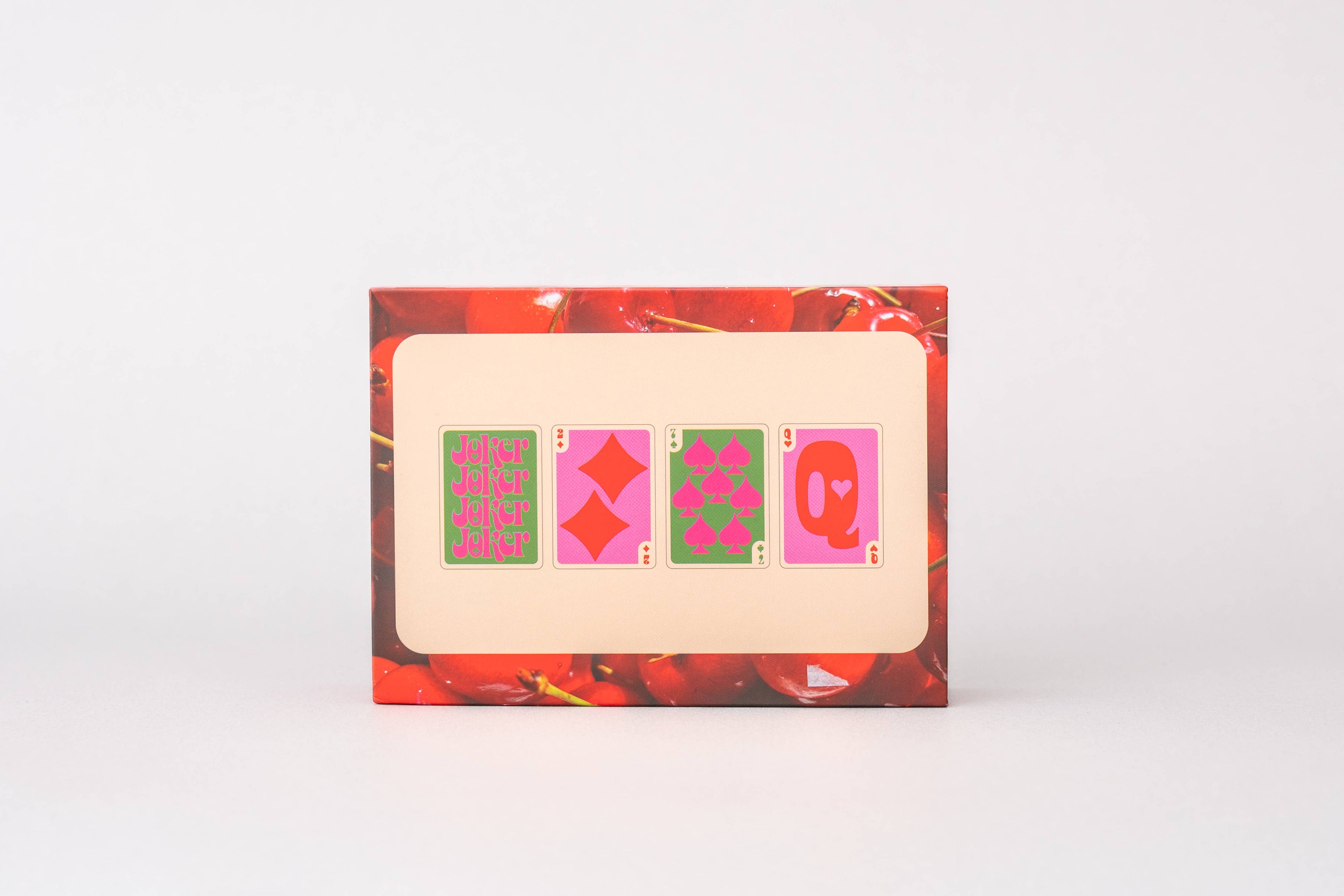Cherry Stripe Playing Card Set