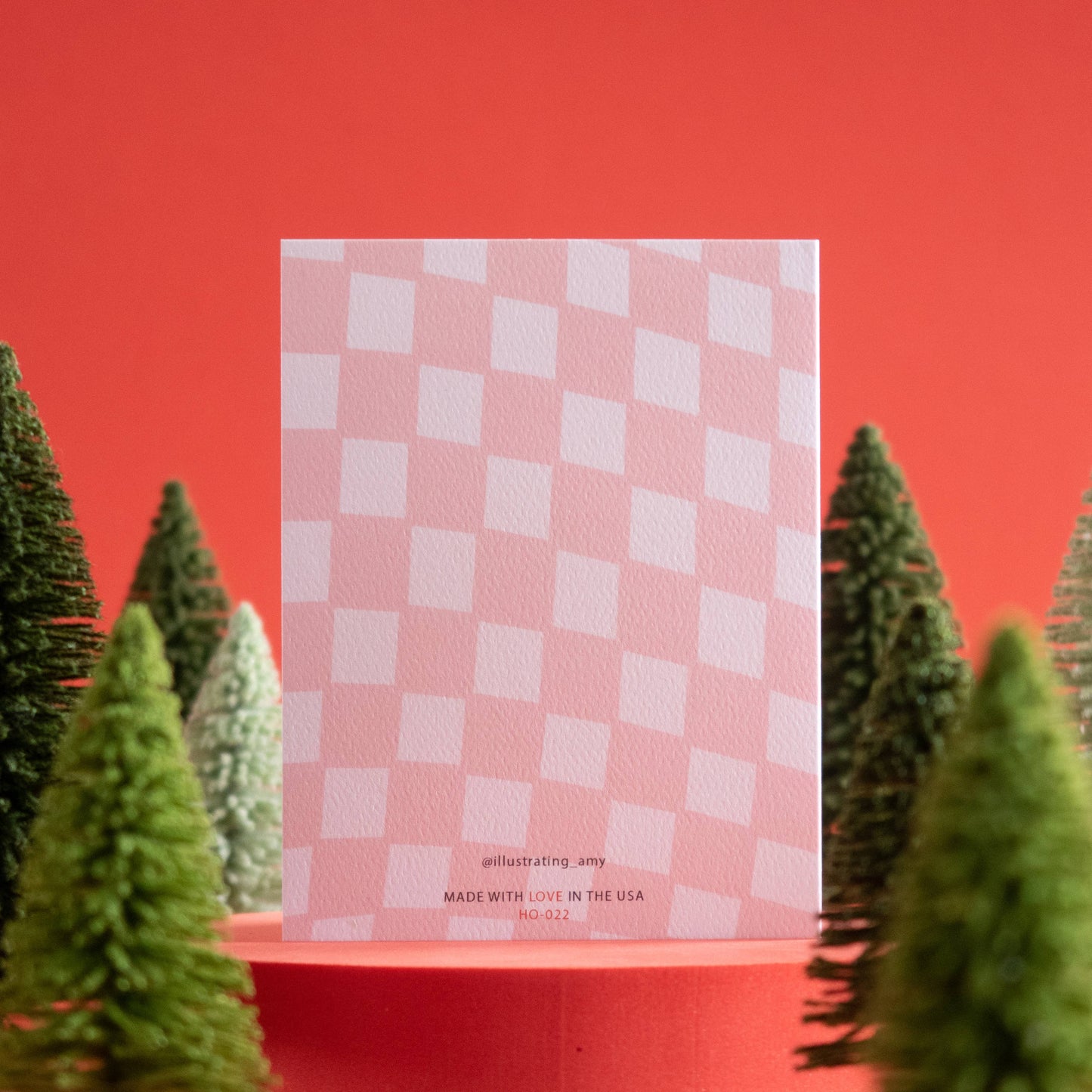 Holiday Car Checkerboard Card