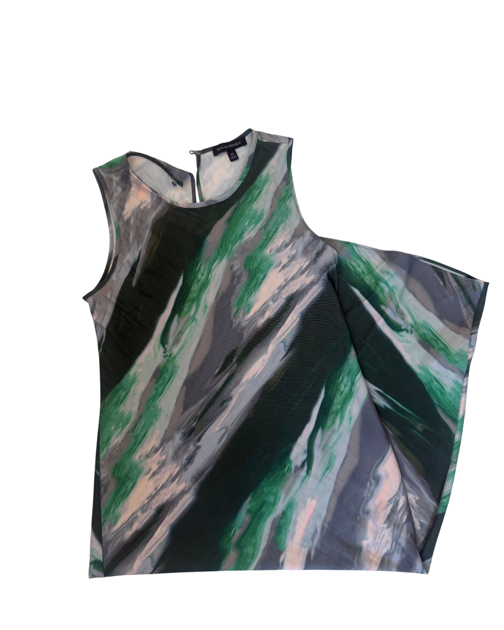 Banana Republic 2010s Watercolor Satin Slip Dress – Size XS