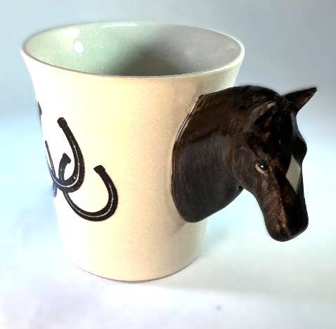 Lucky Horseshoe Horse Mug