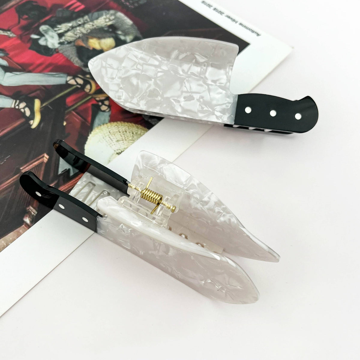 Novelty Knife Hair Claw Clip