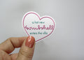 Love Island "Hot New Bombshell" Heart Sticker