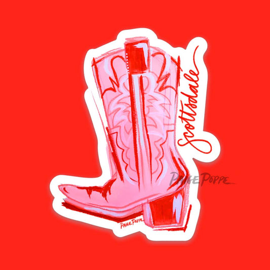 "Scottsdale" Cowboy Cowgirl Boot Sticker