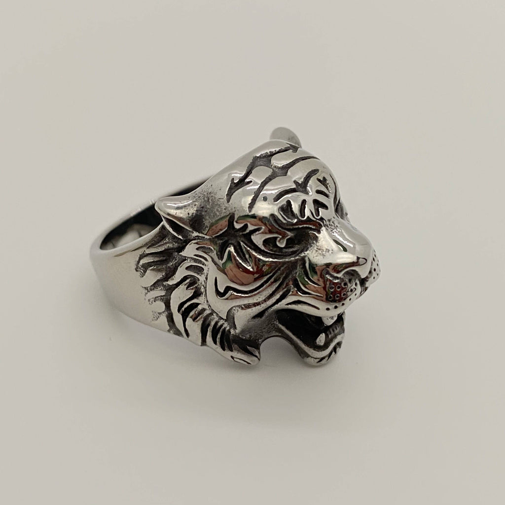 Tiger Head Stainless Steel Ring