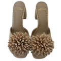 Antonio Melani Nude Floral Slide Block Heels – Size 8.5
