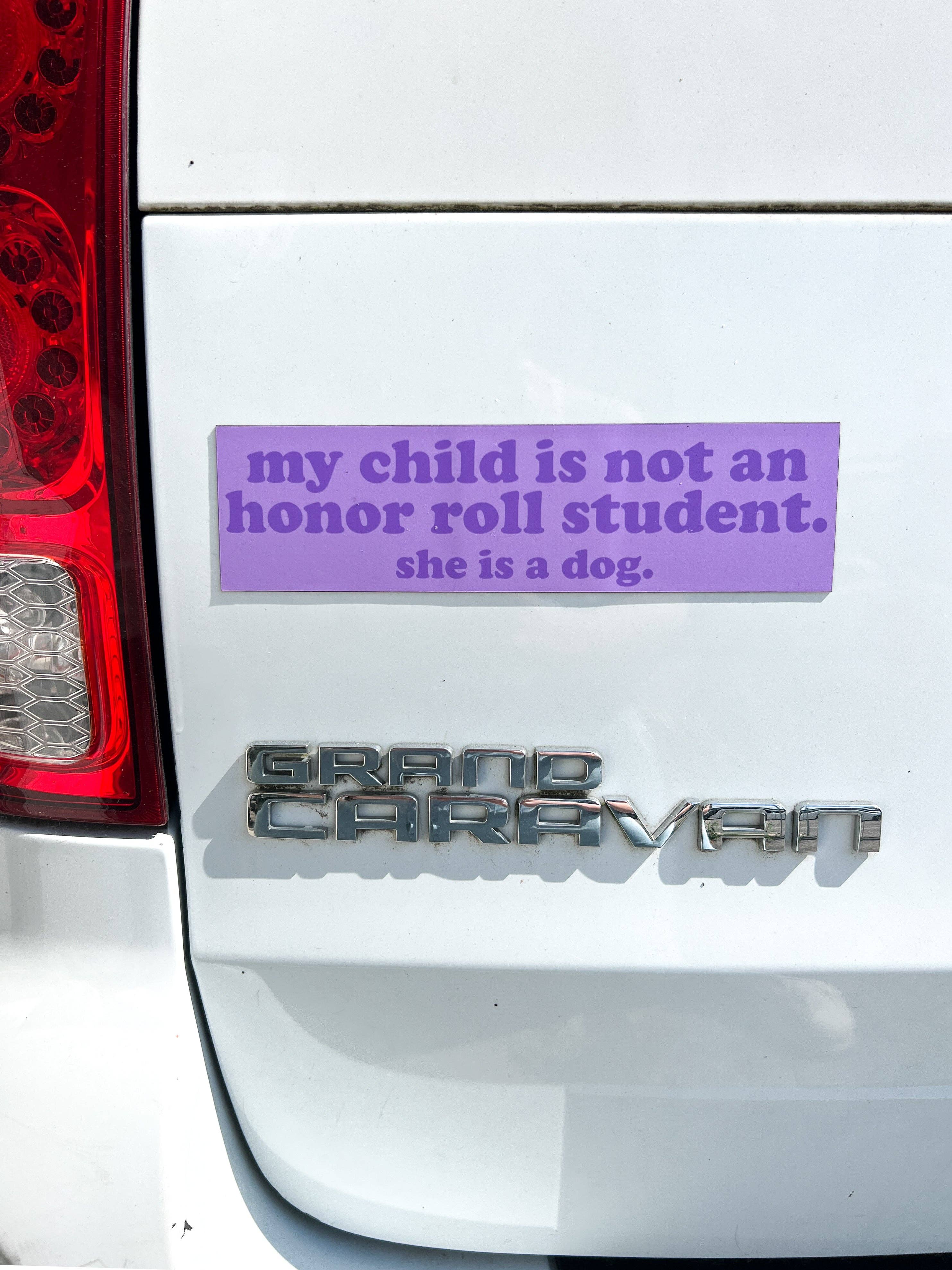 Honor Roll Dog Car Magnet