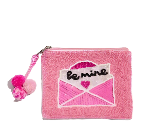 "Be Mine" Beaded Coin Purse