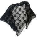 Black Net Hand-Beaded Lina Shawl – Heavyweight Festival Wrap