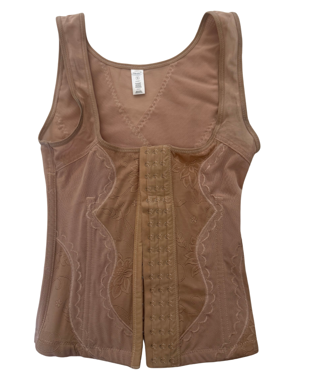 Vintage Nude Lace Corset Top – Size Small