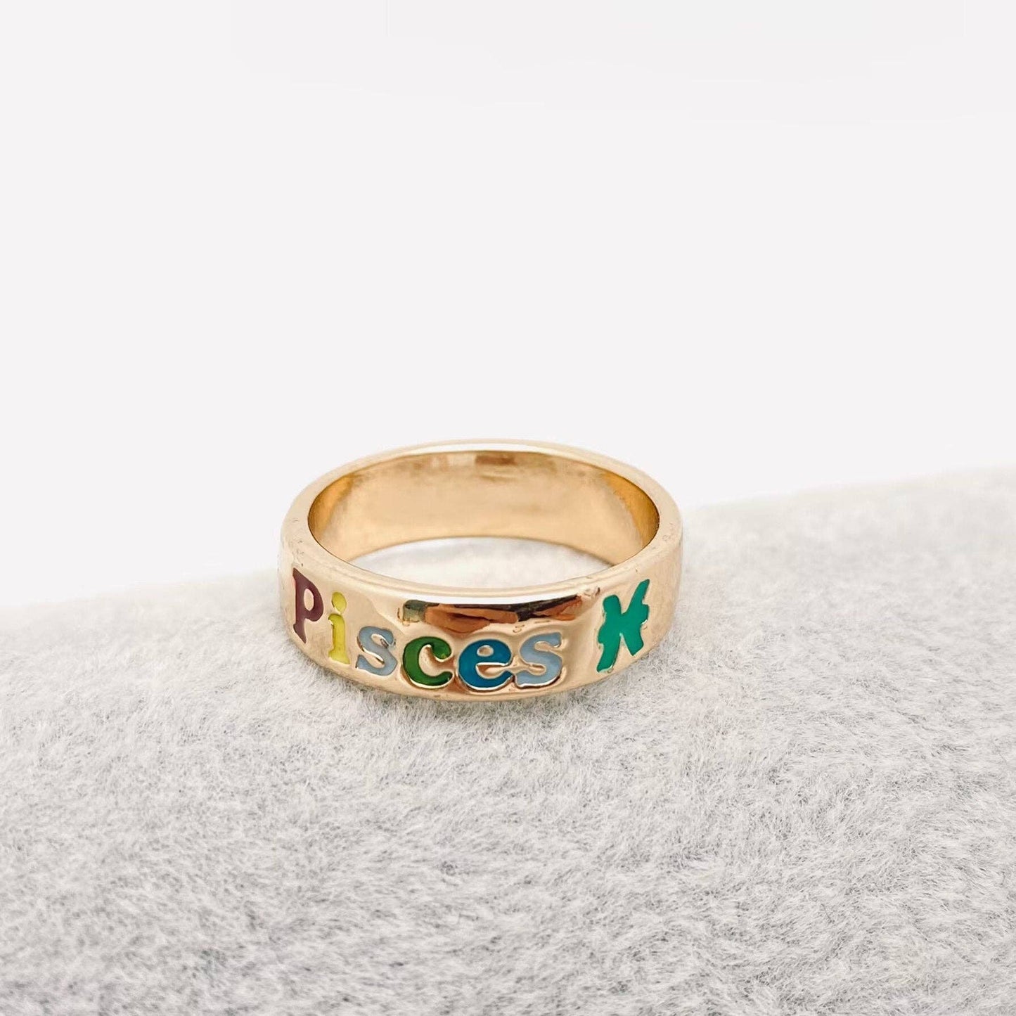 Enamel Zodiac Ring