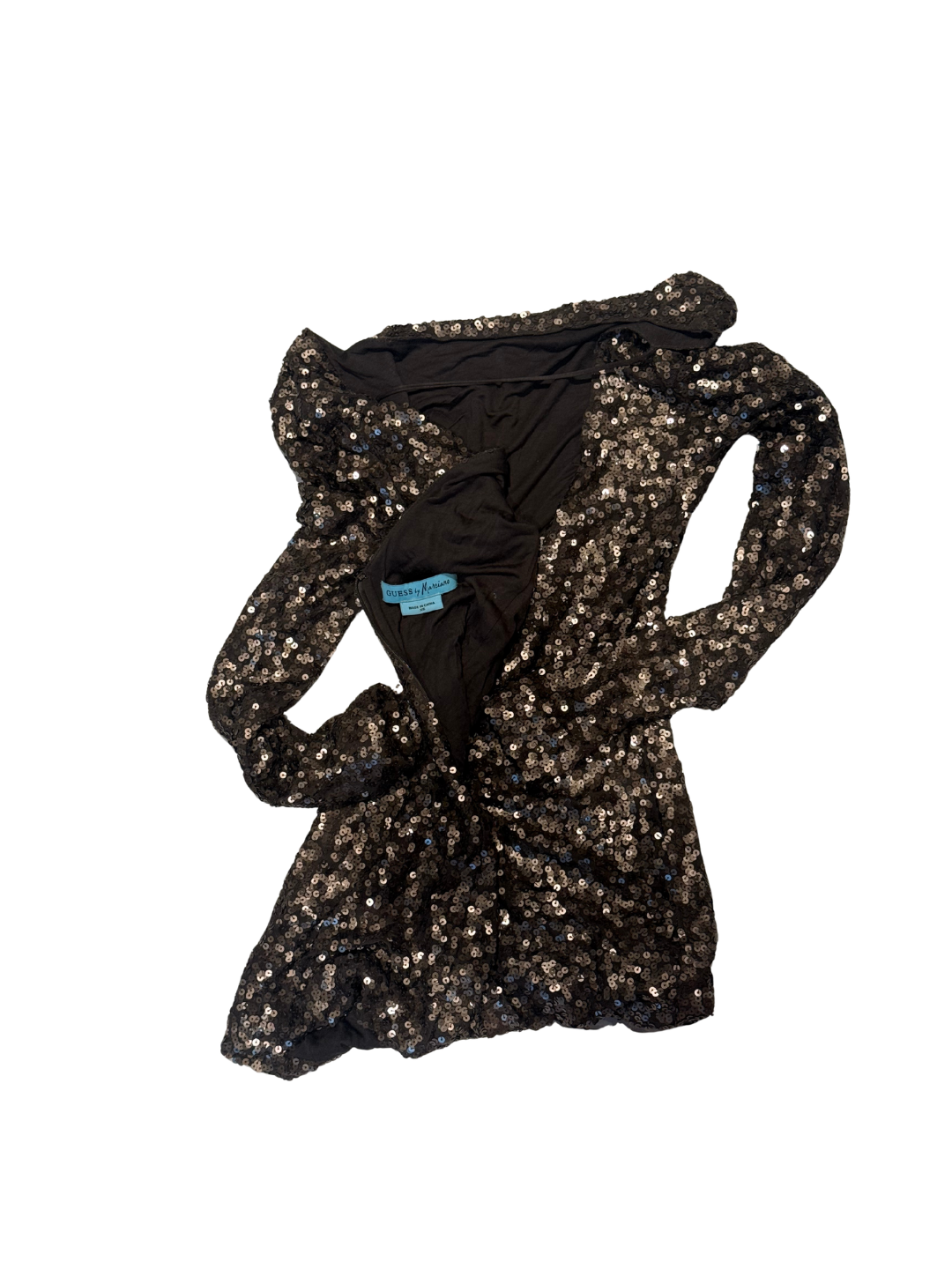 GUESS by Marciano Gunmetal Sequin Bodycon Dress – Size XS