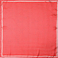 Red Gingham Silk-Finish Square Scarf