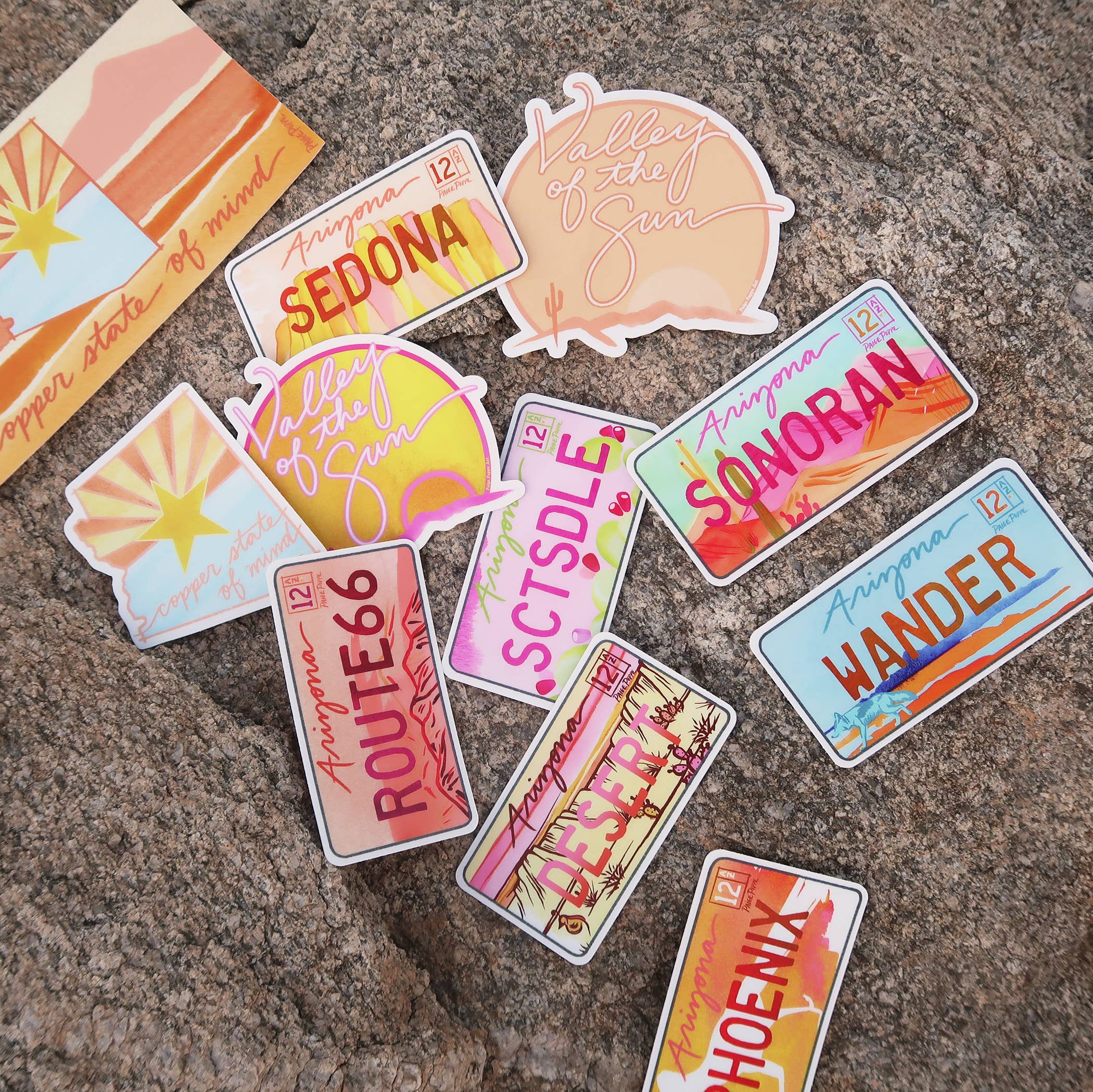 "Phoenix License Plate" Diecut Sticker