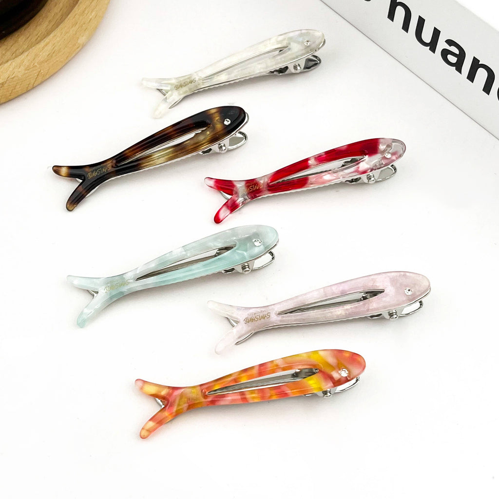 Hollow Fishbone Acetate Duckbill Hair Clip