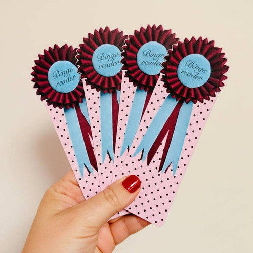 "Binge Reader" Prize Ribbon Bookmark