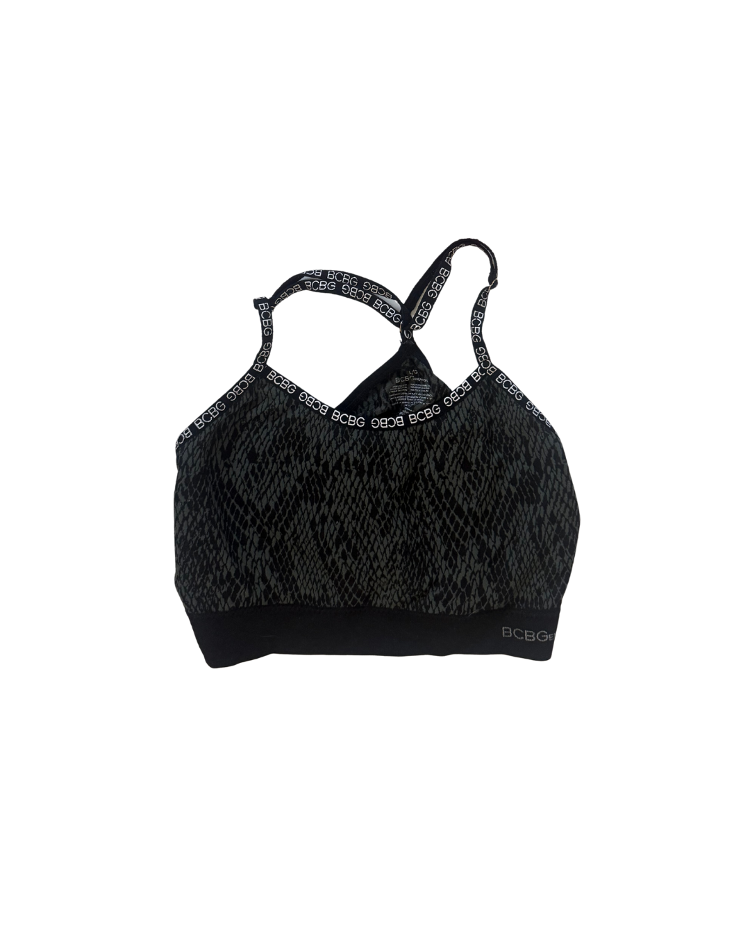 Vintage Y2K Black BCBG Sports Bra — Size Large