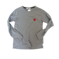 Comme des Garçons PLAY Gray Polka-Dot Crewneck – Size Medium