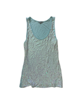 True Y2K Charlotte Russe Ice Blue Sequin Tank — Size Large