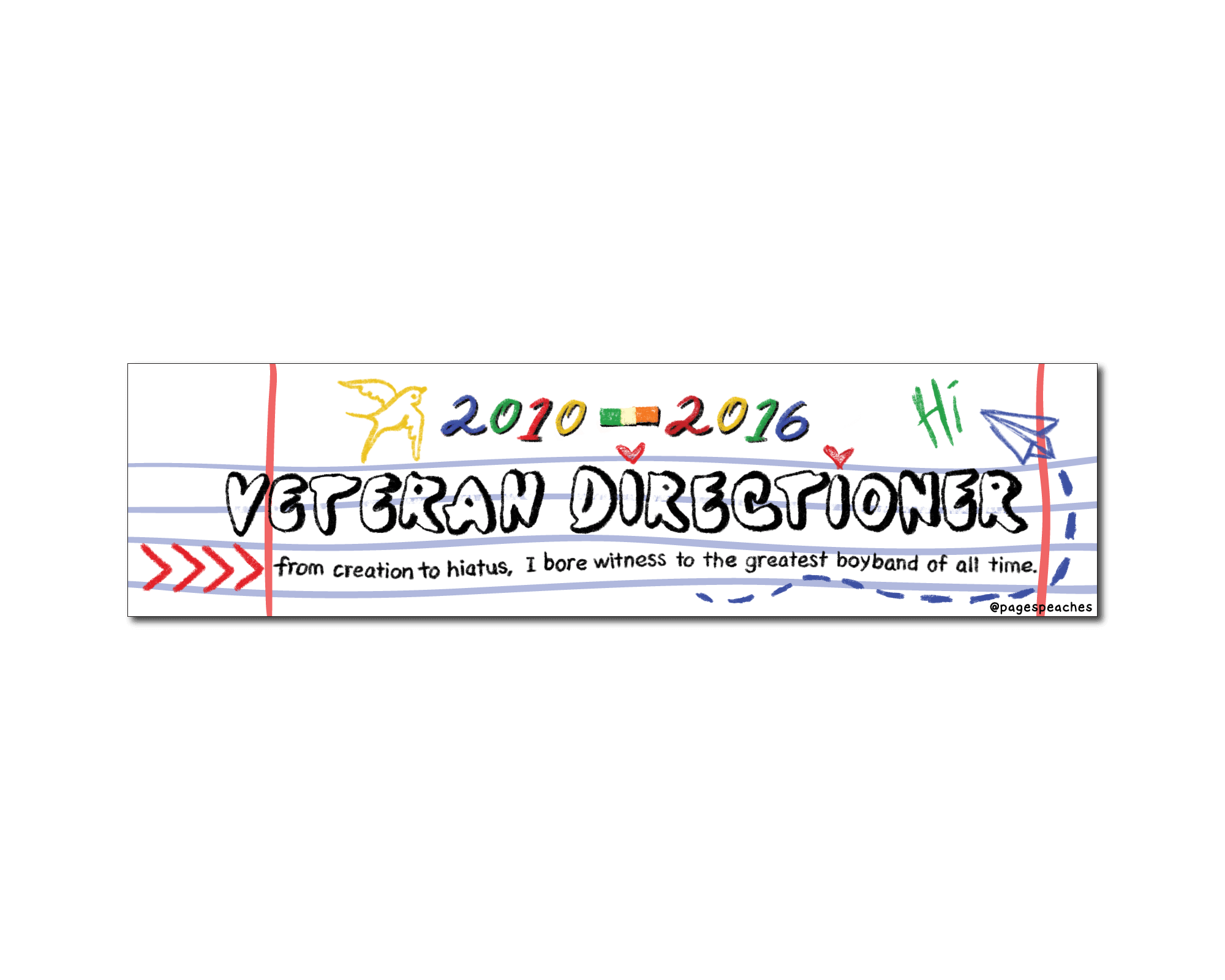 Veteran Directioner Bumper Sticker