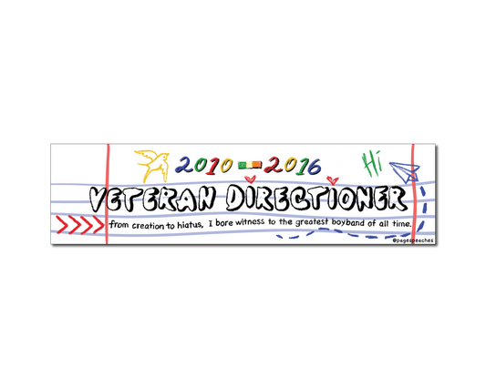 Veteran Directioner Bumper Sticker