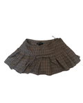 Motel Brown and Black Plaid Mini Skirt – Size Small