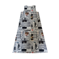 Long Newspaper Print A-Line Dress – Women’s Size XL