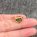 "Fuck You" Heart-shaped 18K Gold Plated Steel Ring