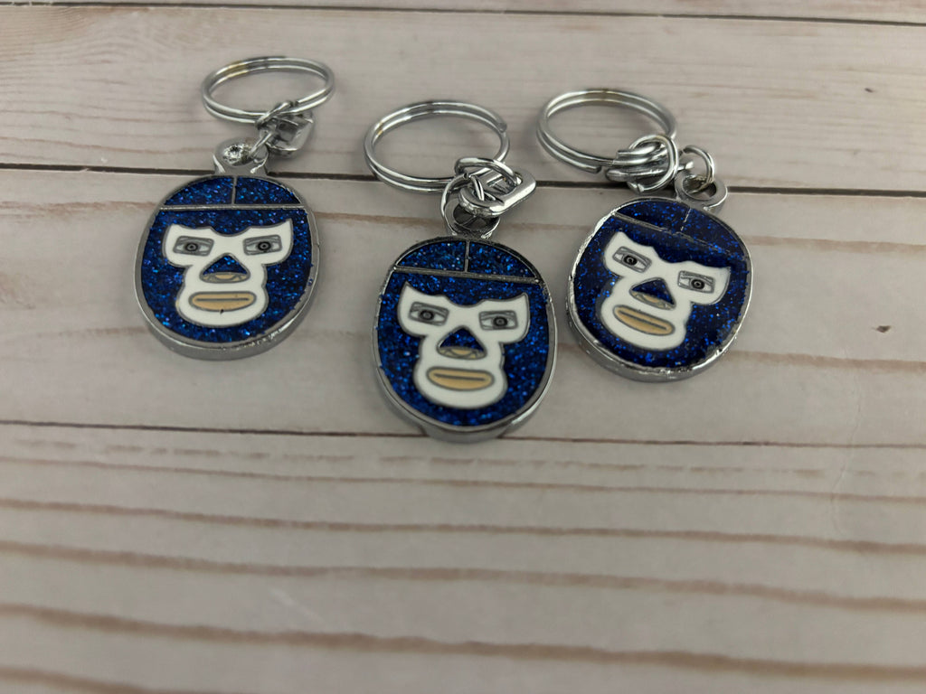 Blue Demon Luchador Lucha Libre Keychain