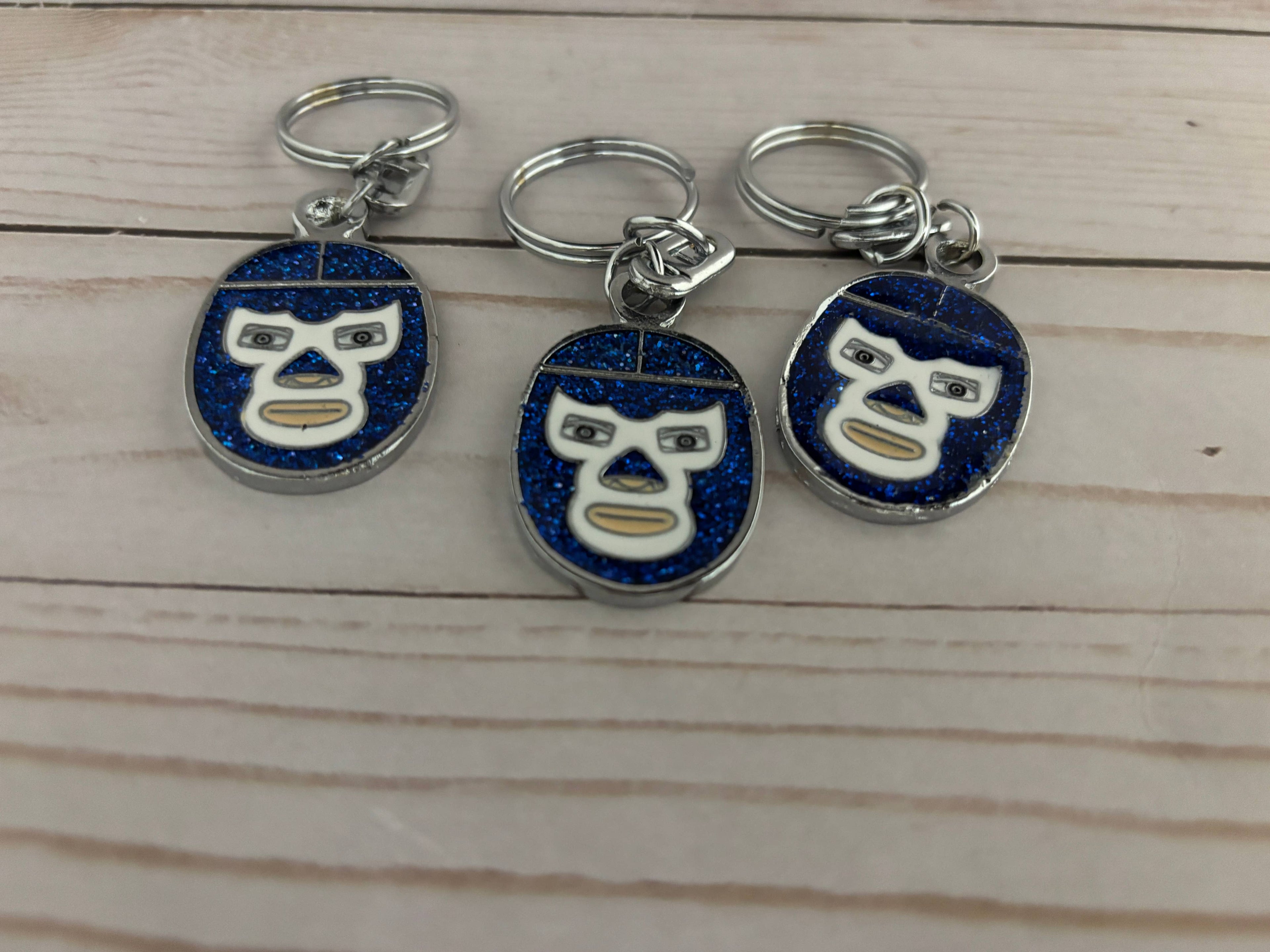 Blue Demon Luchador Lucha Libre Keychain