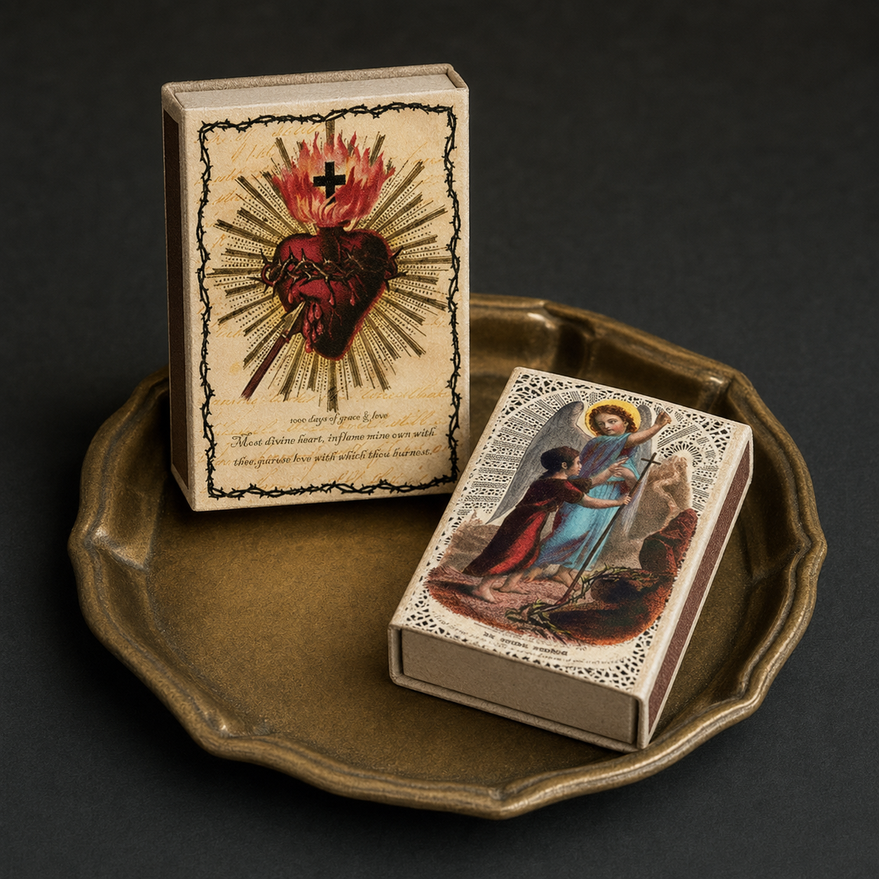 Vintage-inspired Spiritual Imagery Matchbox