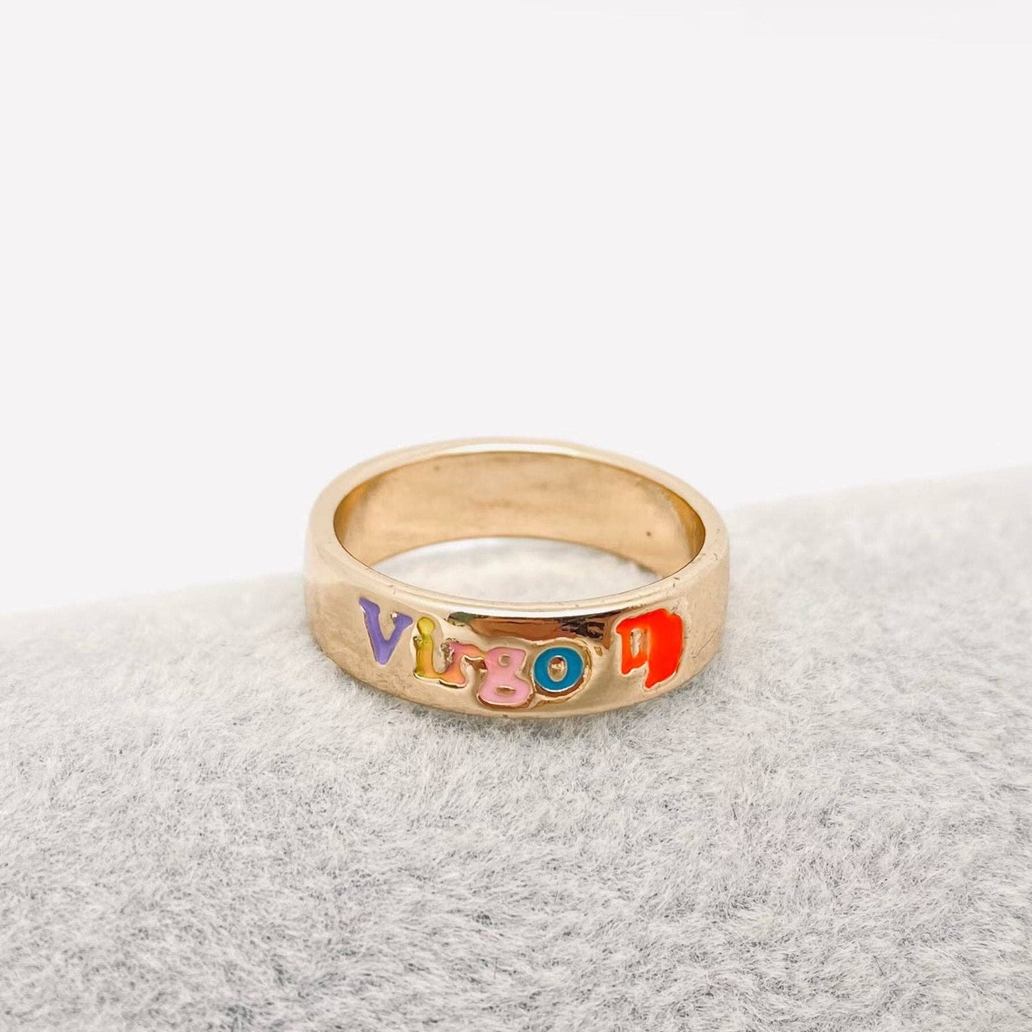 Enamel Zodiac Ring