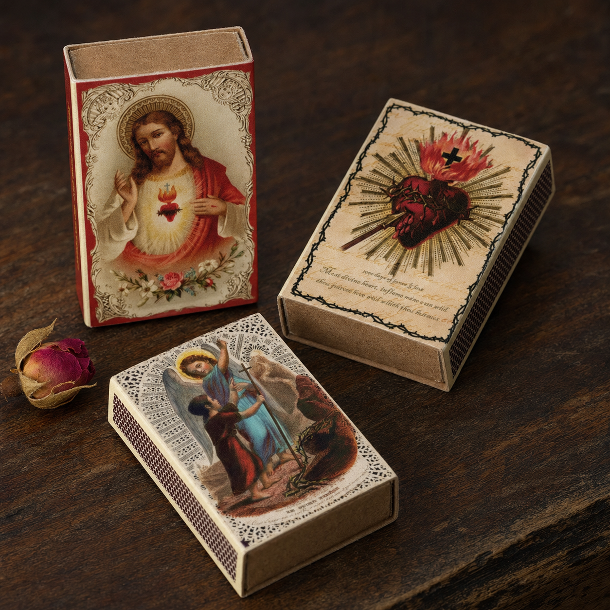 Vintage-inspired Spiritual Imagery Matchbox