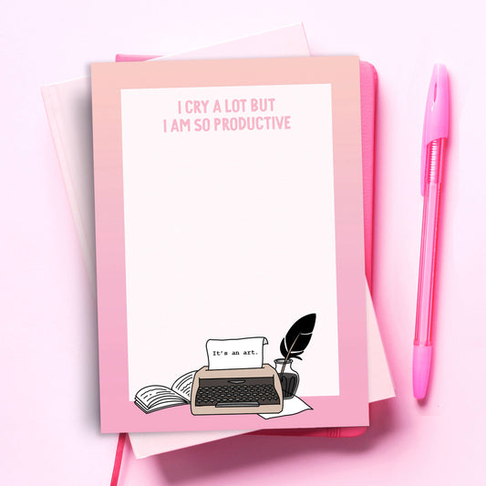 Taylor Swift TTPD "Cry a Lot" Notepad