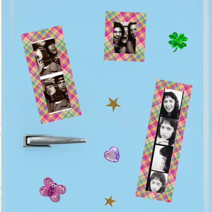 "TARTAN PRINCESS" Photo Strip Magnet Frame | Fridge Home Décor