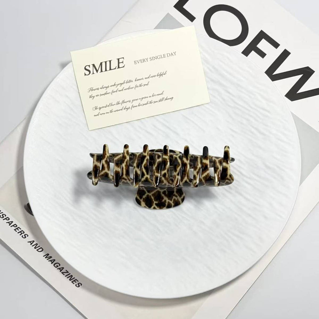 Leopard Print Acrylic Hair Claw Clip