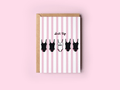 "Suit Up" Swimsuit Bachelorette Greeting Card