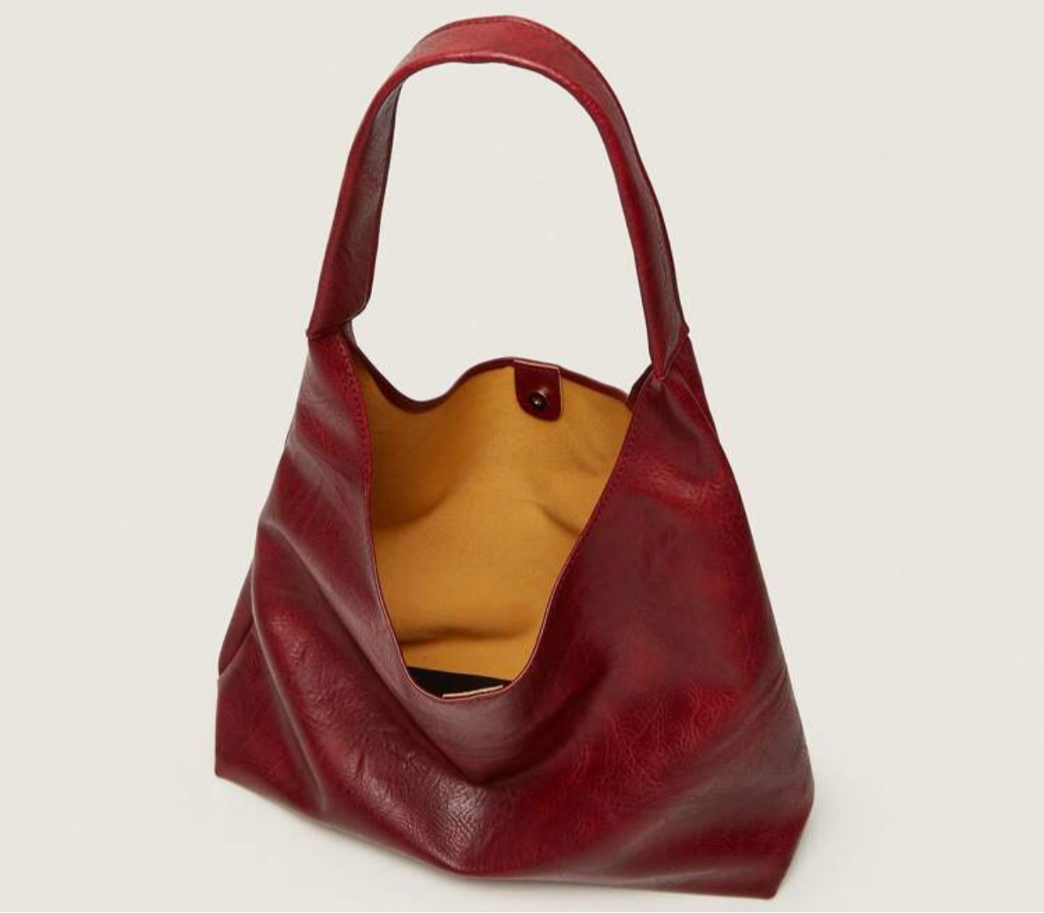 Red Leather Tote Bag