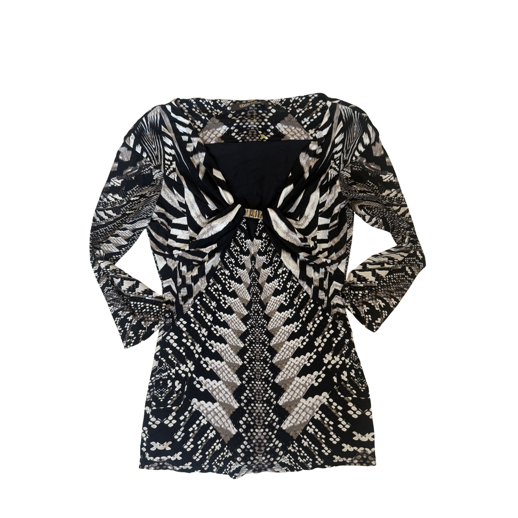 Rare Vintage Roberto Cavalli Zebra & Python Print Top – Size 42 / US Medium