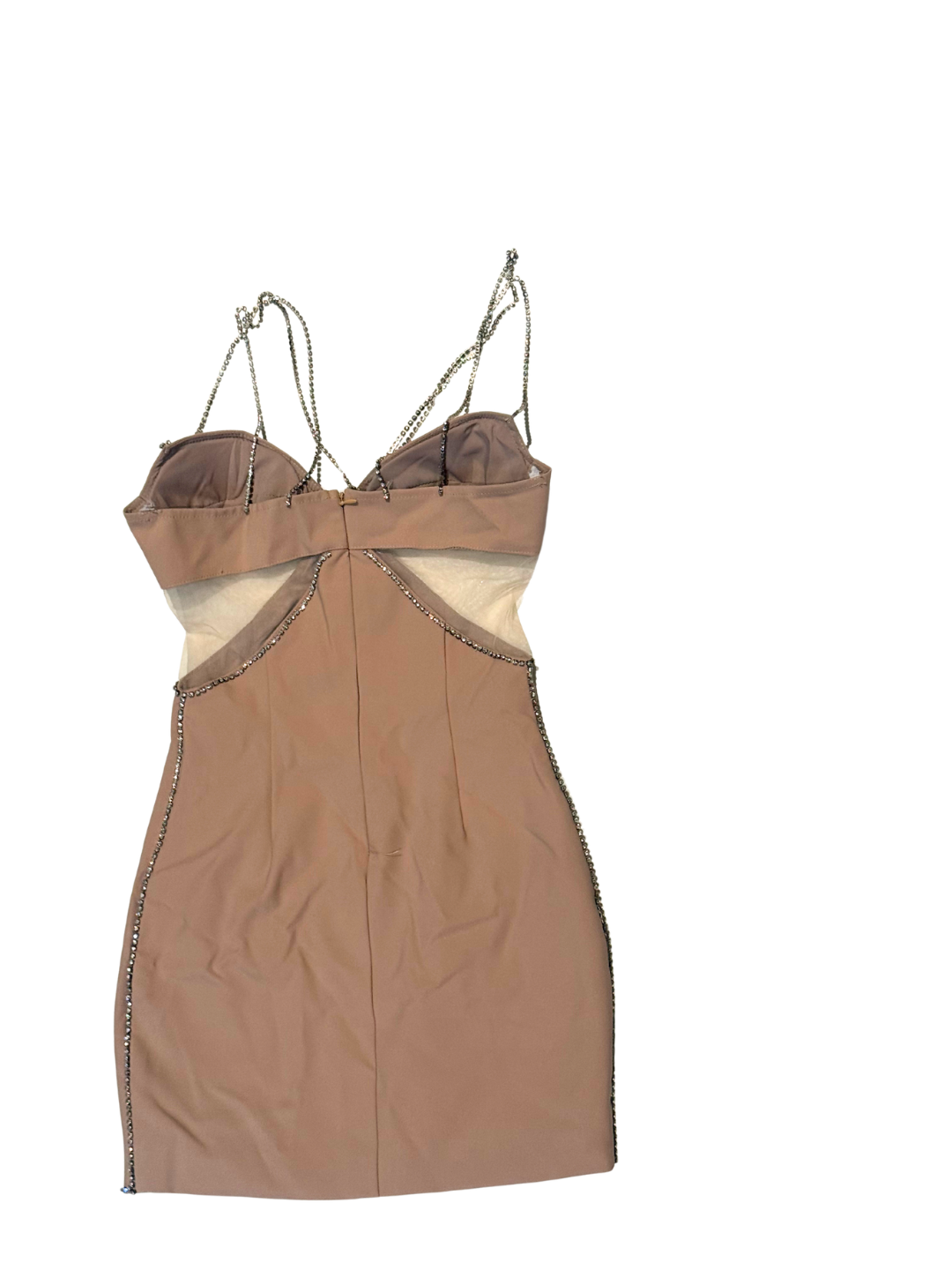 Heiress Beverly Hills Nude Sequin Cutout Dress – Size XS