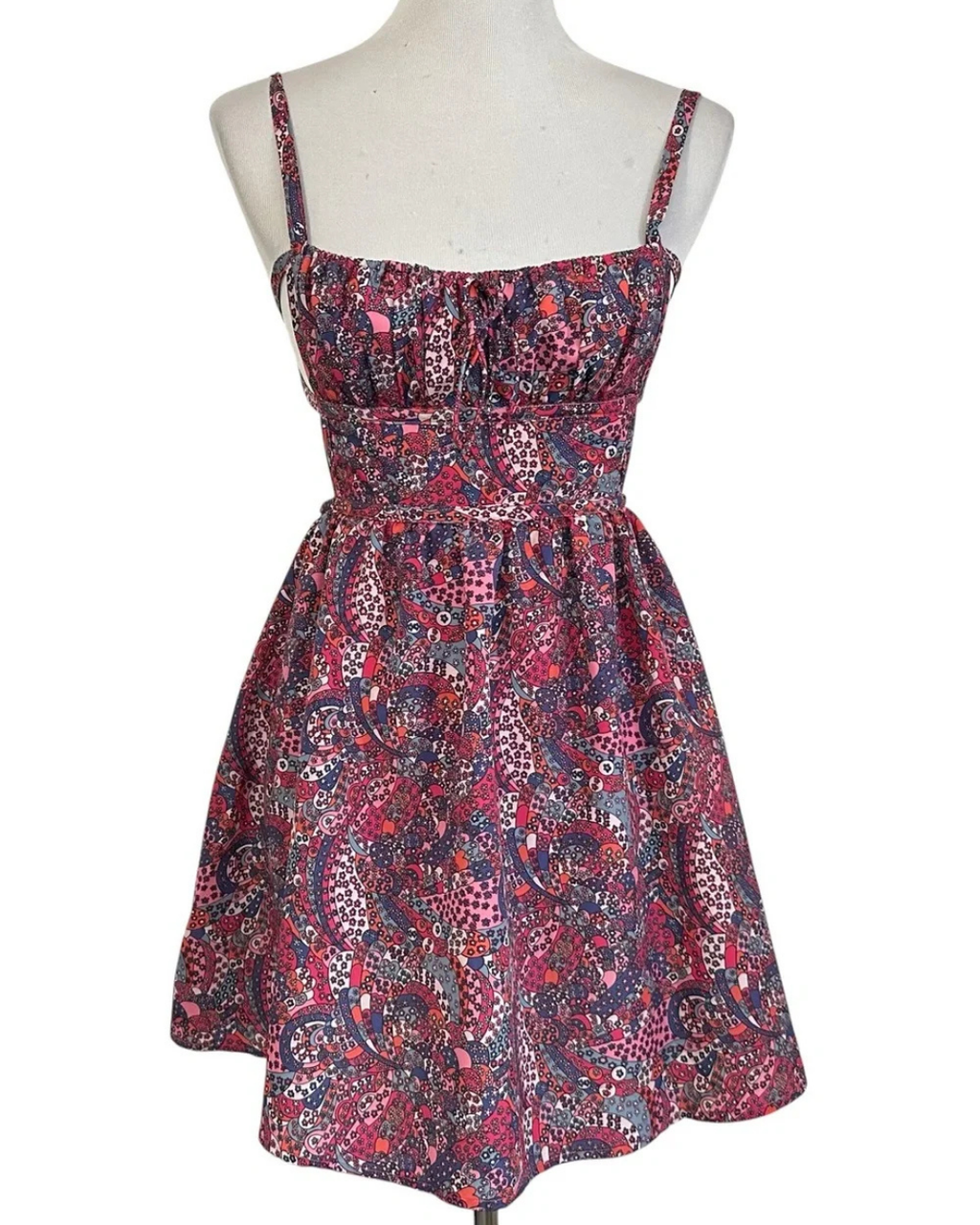For Love & Lemons Tonya Floral Mini Dress – Purple, Size XS