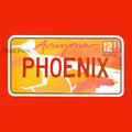 "Phoenix License Plate" Diecut Sticker