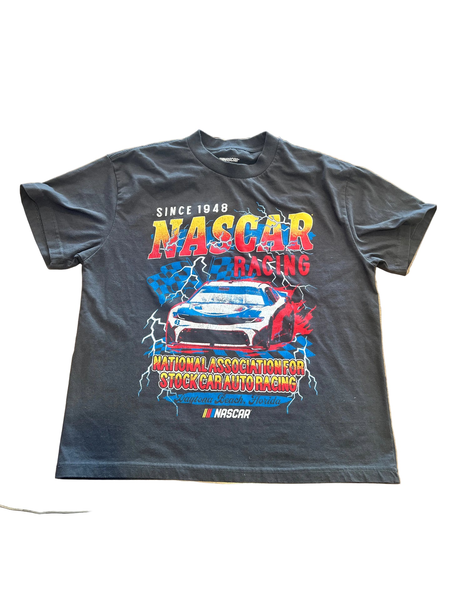 Y2K NASCAR Daytona Beach Racing Graphic T-Shirt