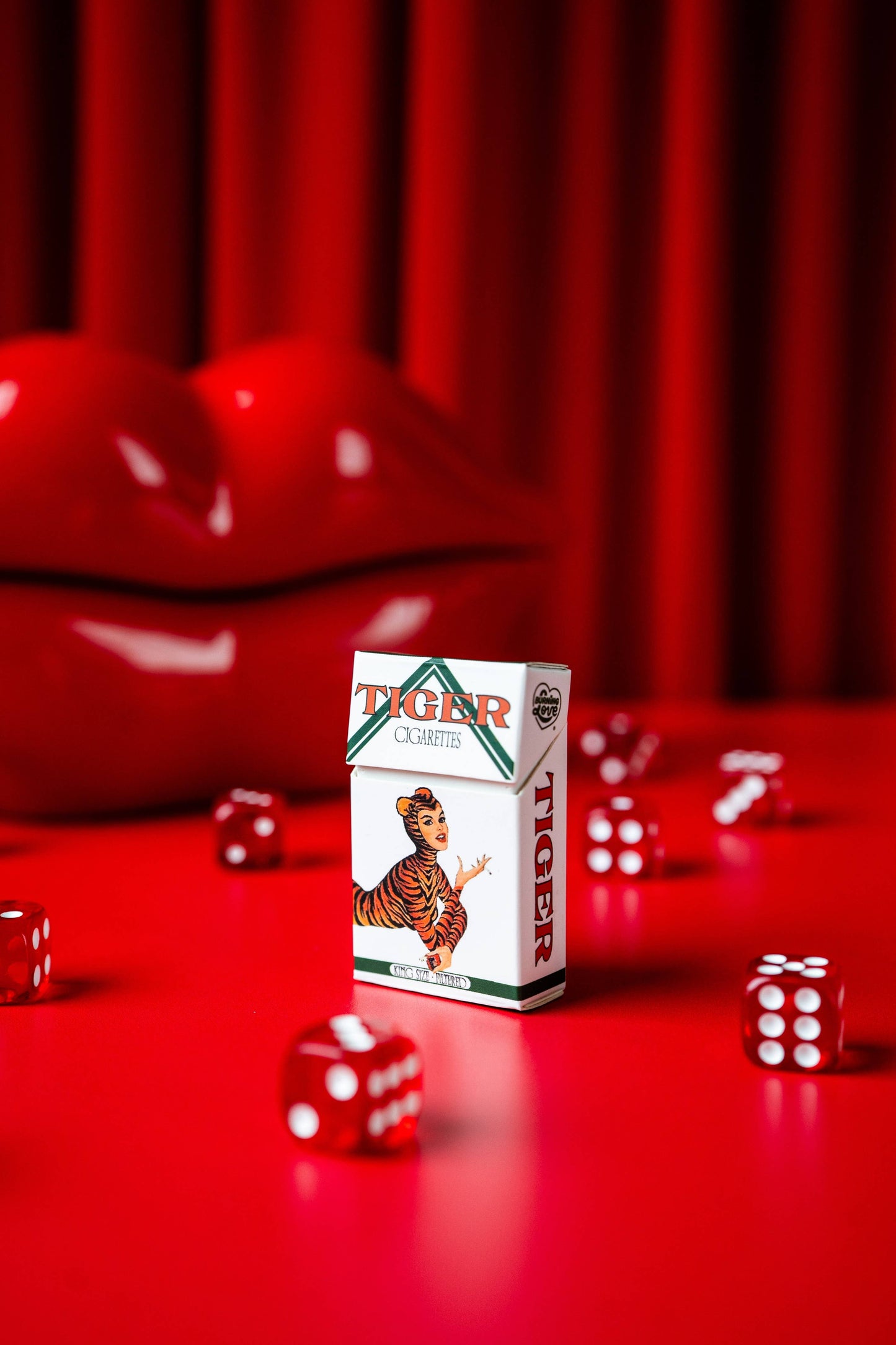 Vintage Tiger Cigarettes Box Matches
