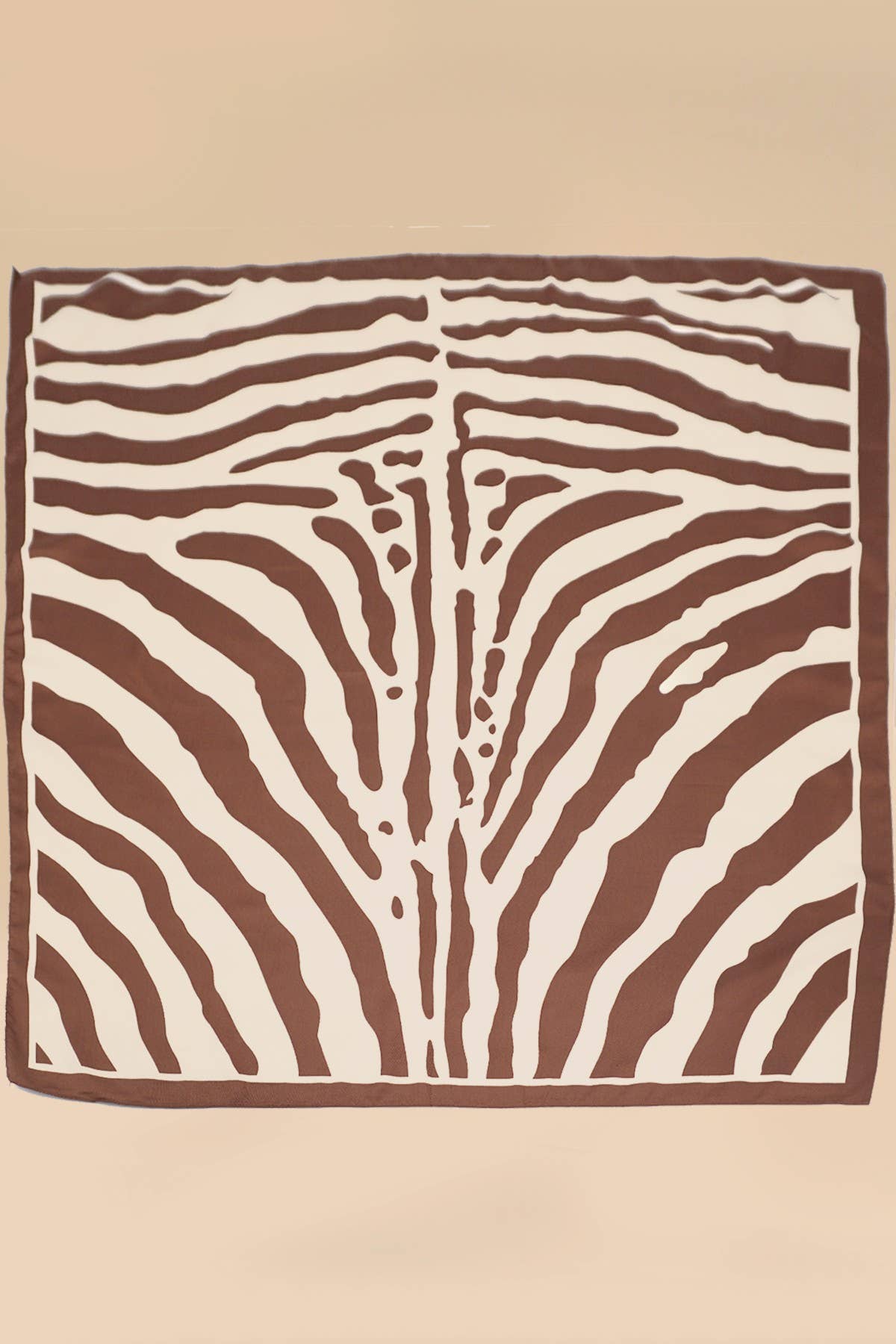 Extra Large Vintage-Inspired Zebra Print Bandana Scarf