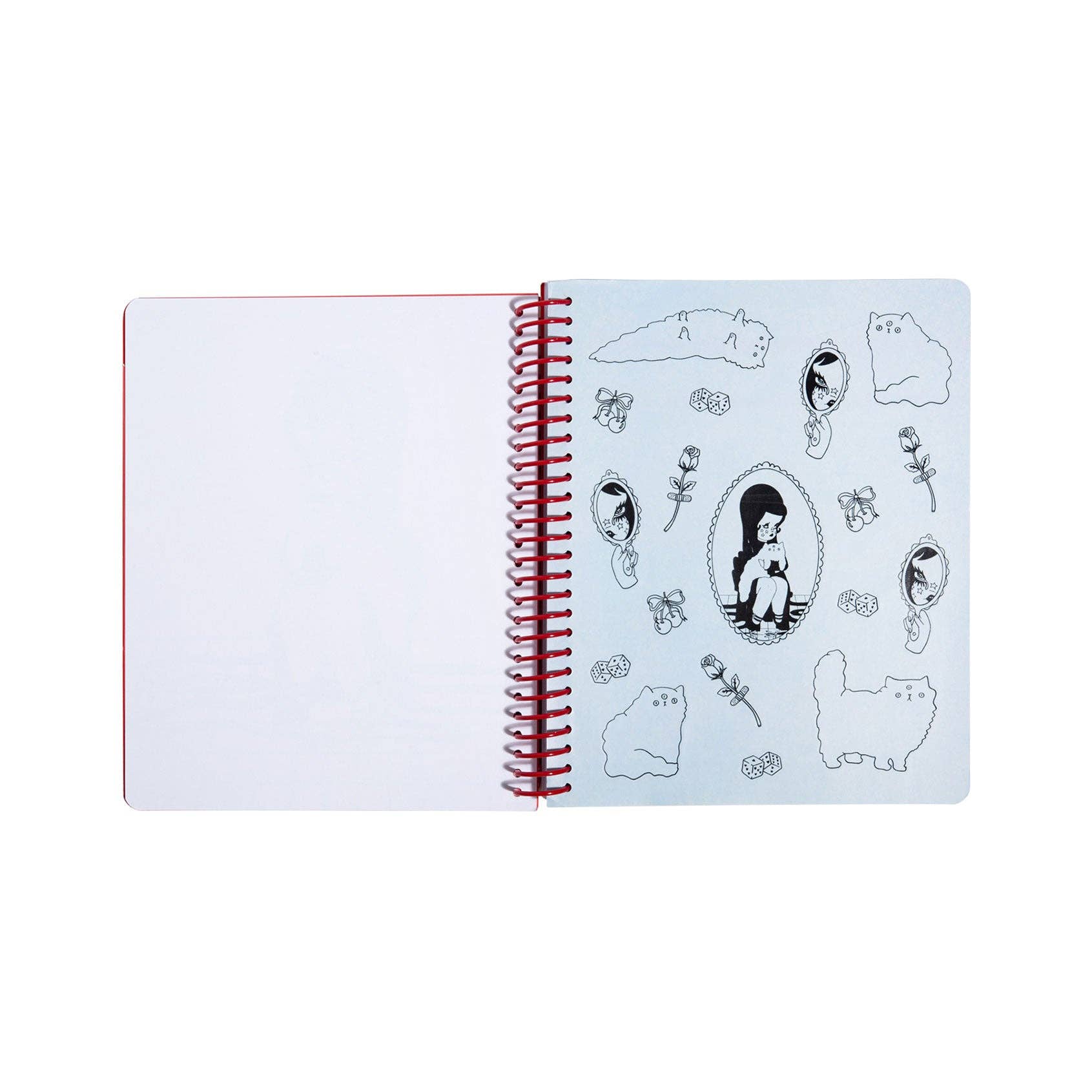 Valfre "Love Cats Blanco" Spiral Notebook