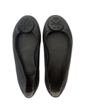 Tory Burch Black Leather Reva Ballet Flats Size 7