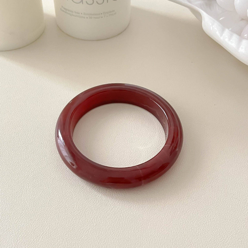 Wine Resin Stackable Bangle Bracelet