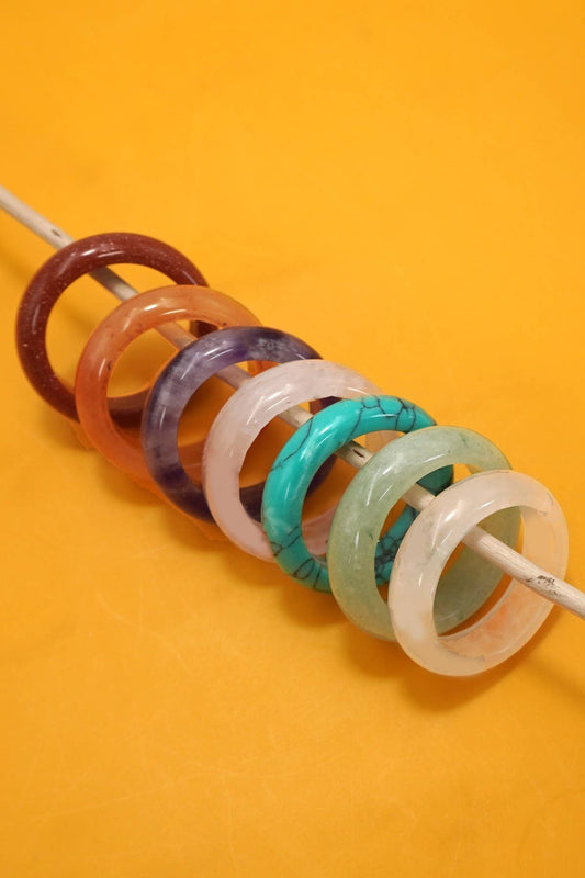 Earthy Natural Stone Rings